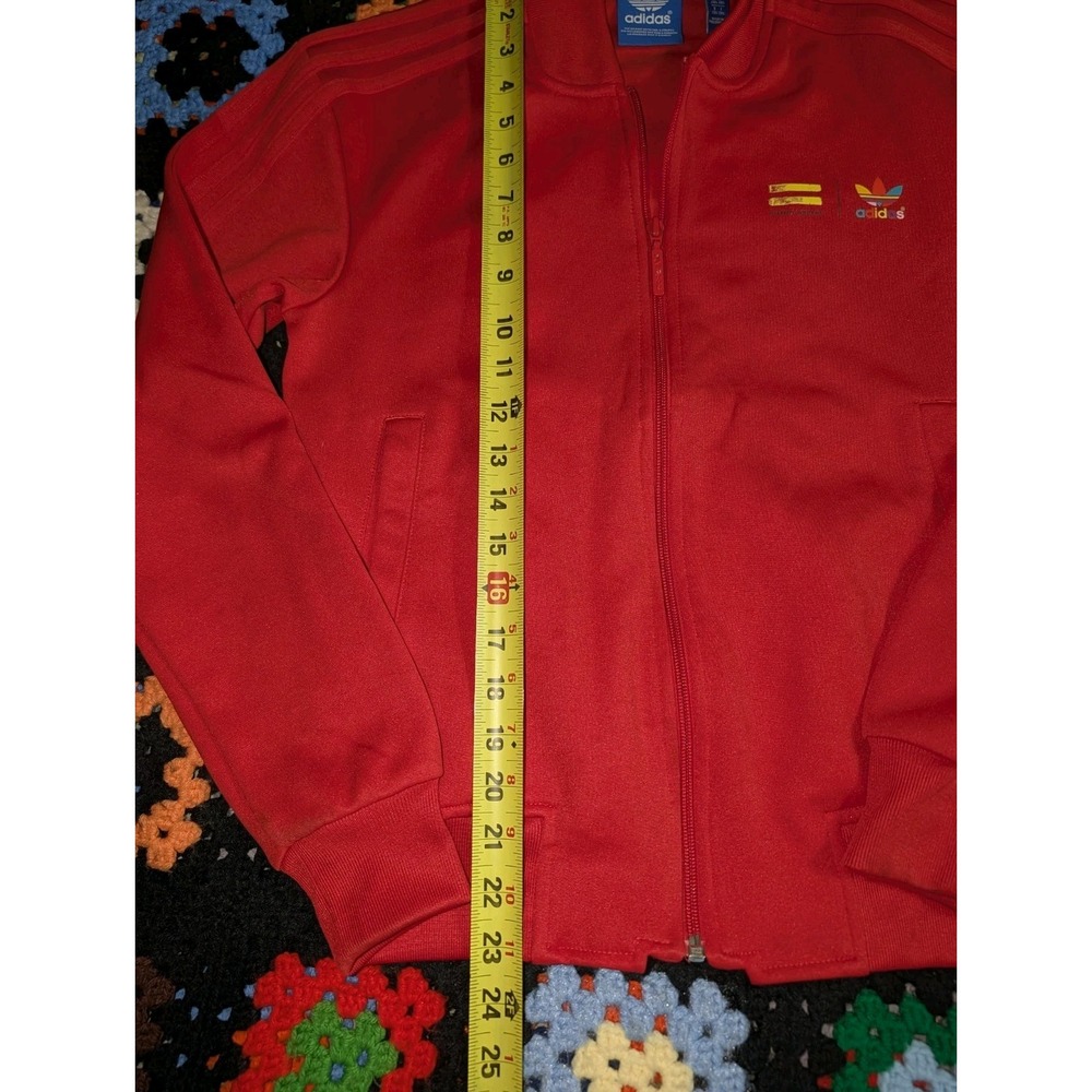 ADIDAS x PHARRELL WILLIAMS Track Jacket Red Originals Trefoil Size 2XS - Picture 4 of 7